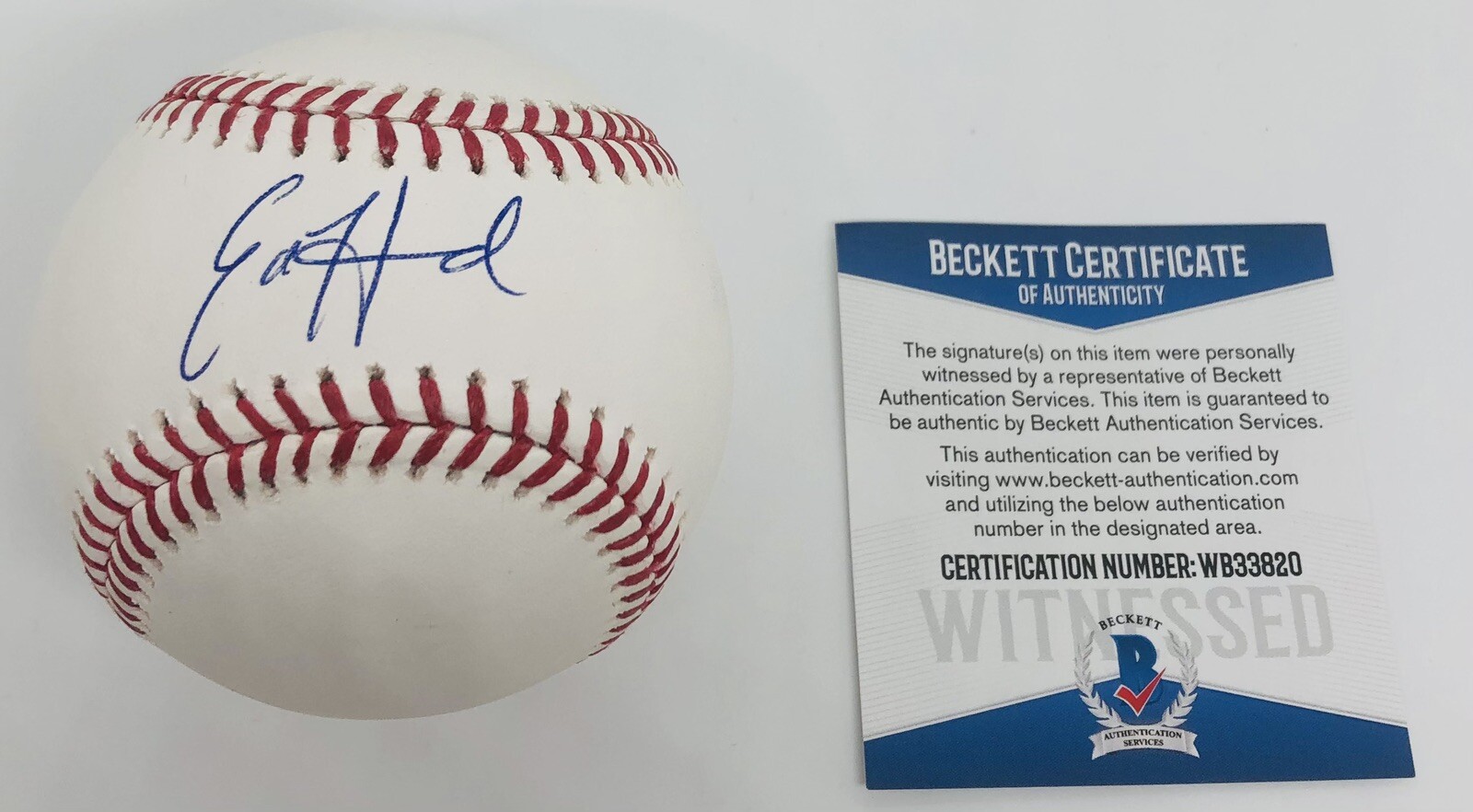 ED HOWARD SIGNED RAWLINGS MLB BASEBALL CHICAGO CUBS BECKETT COA