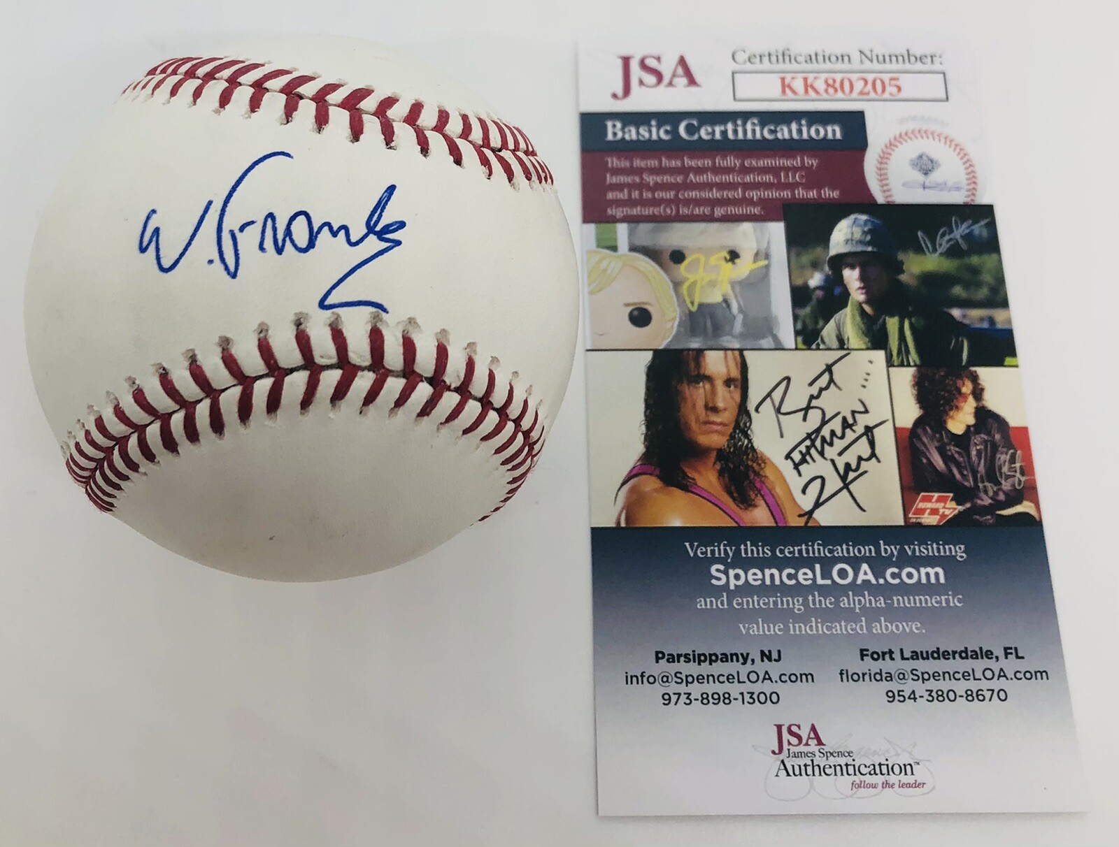 WANDER FRANCO SIGNED RAWLINGS MLB BASEBALL TAMPA BAY RAYS PROOF JSA COA