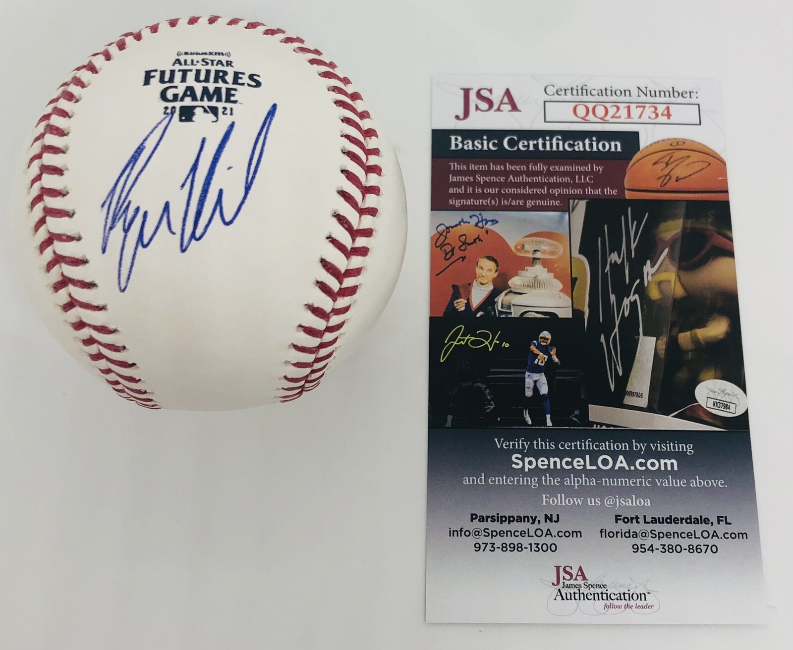 RYAN VILADE SIGNED RAWLINGS 2021 FUTURES GAME BASEBALL COLORADO ROCKIES JSA COA