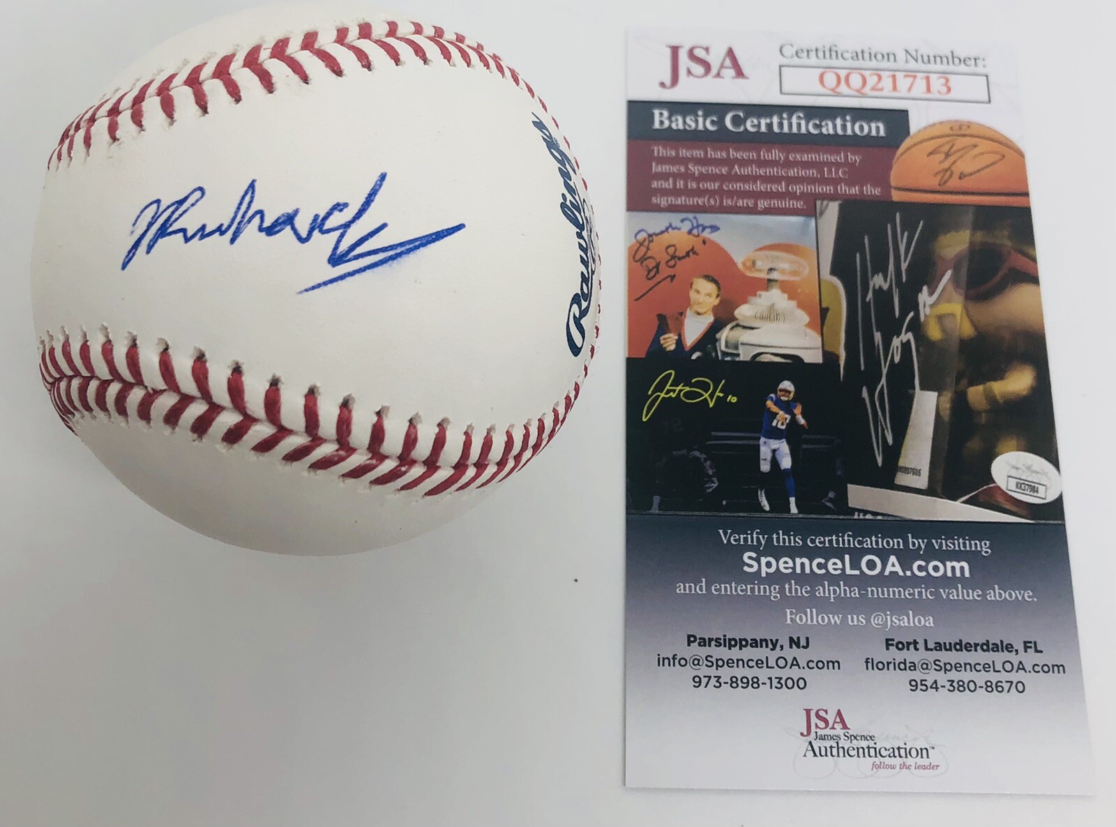 JOSH RICHARDS SIGNED RAWLINGS MLB BASEBALL TIKTOK YOUTUBE STAR JSA COA