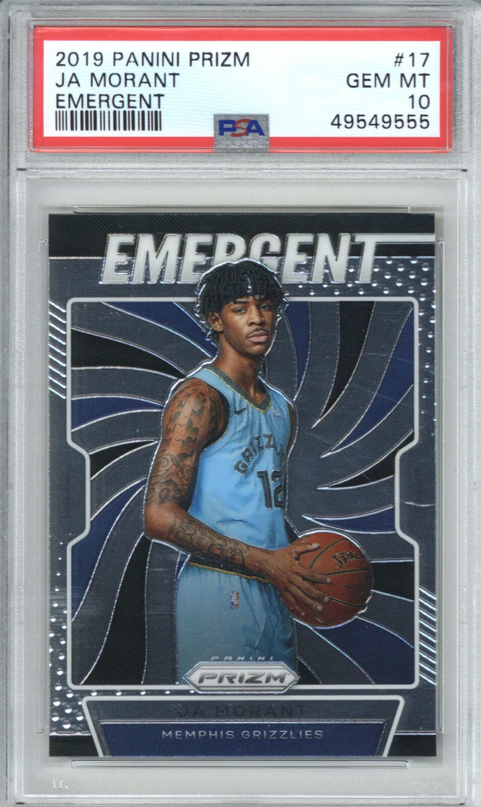2019 Panini Prizm Emergent 17 JA Morant PSA 10