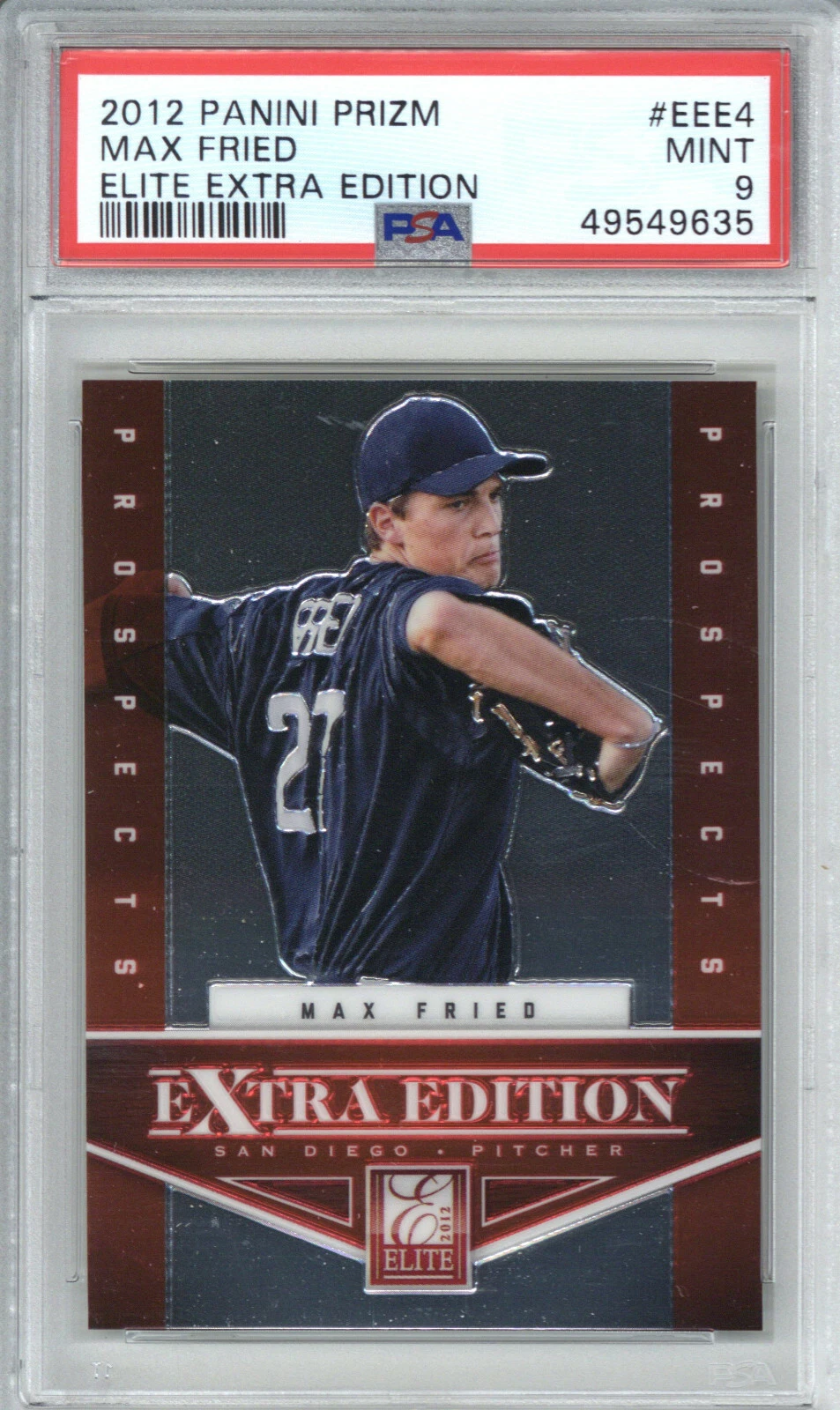 2012 Panini Prizm Elite Extra Edition EEE4 Max Fried PSA 9