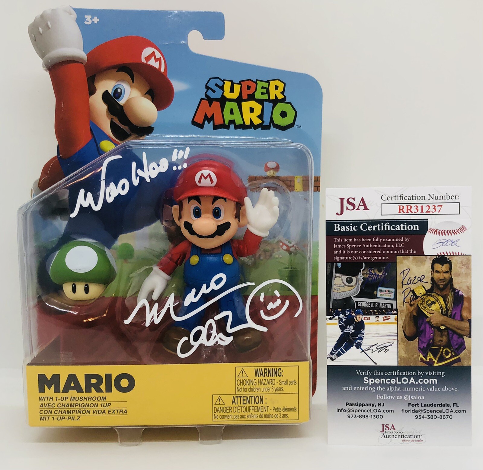 CHARLES MARTINET SIGNED MARIO JAKKS FIGURE NINTENDO SUPER MARIO PROOF JSA COA