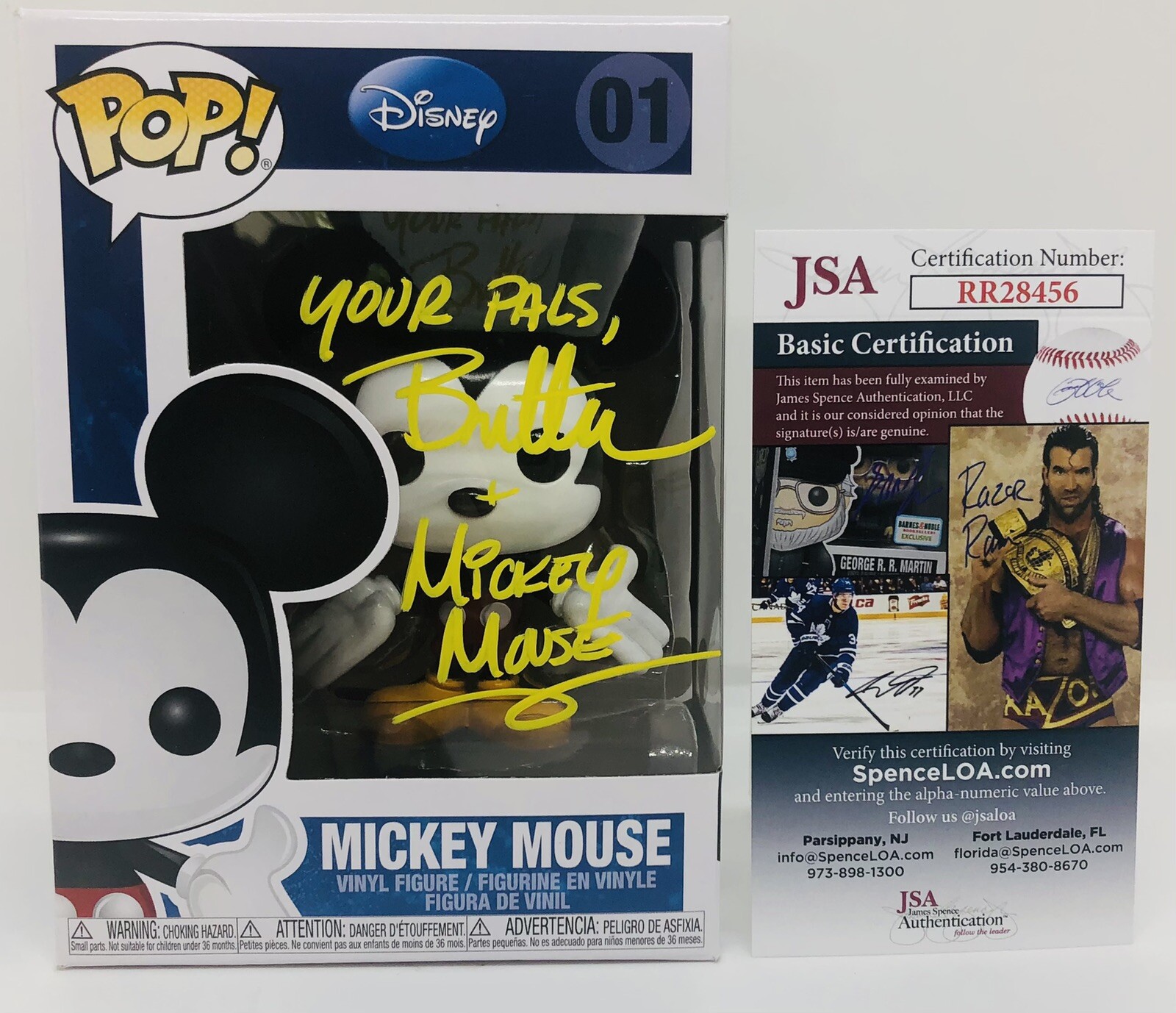 BRET IWAN SIGNED MICKEY MOUSE POP FUNKO FIGURE DISNEY PROOF JSA COA