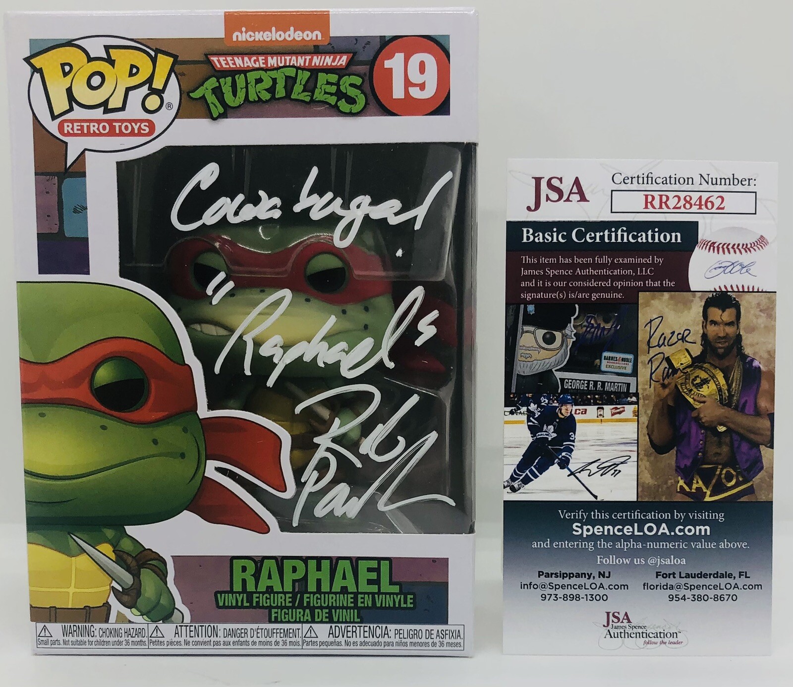 ROB PAULSEN SIGNED RAPHAEL POP FUNKO FIGURE TEENAGE MUTANT NINJA TURTLES JSA