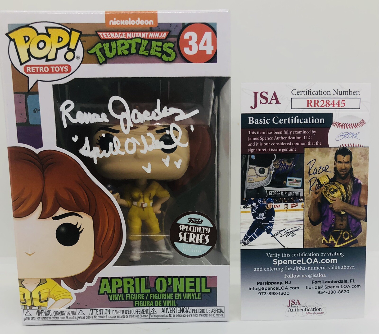 RENAE JACOBS SIGNED APRIL O'NEILL POP FUNKO FIGURE TMNT NINJA TURTLES JSA COA