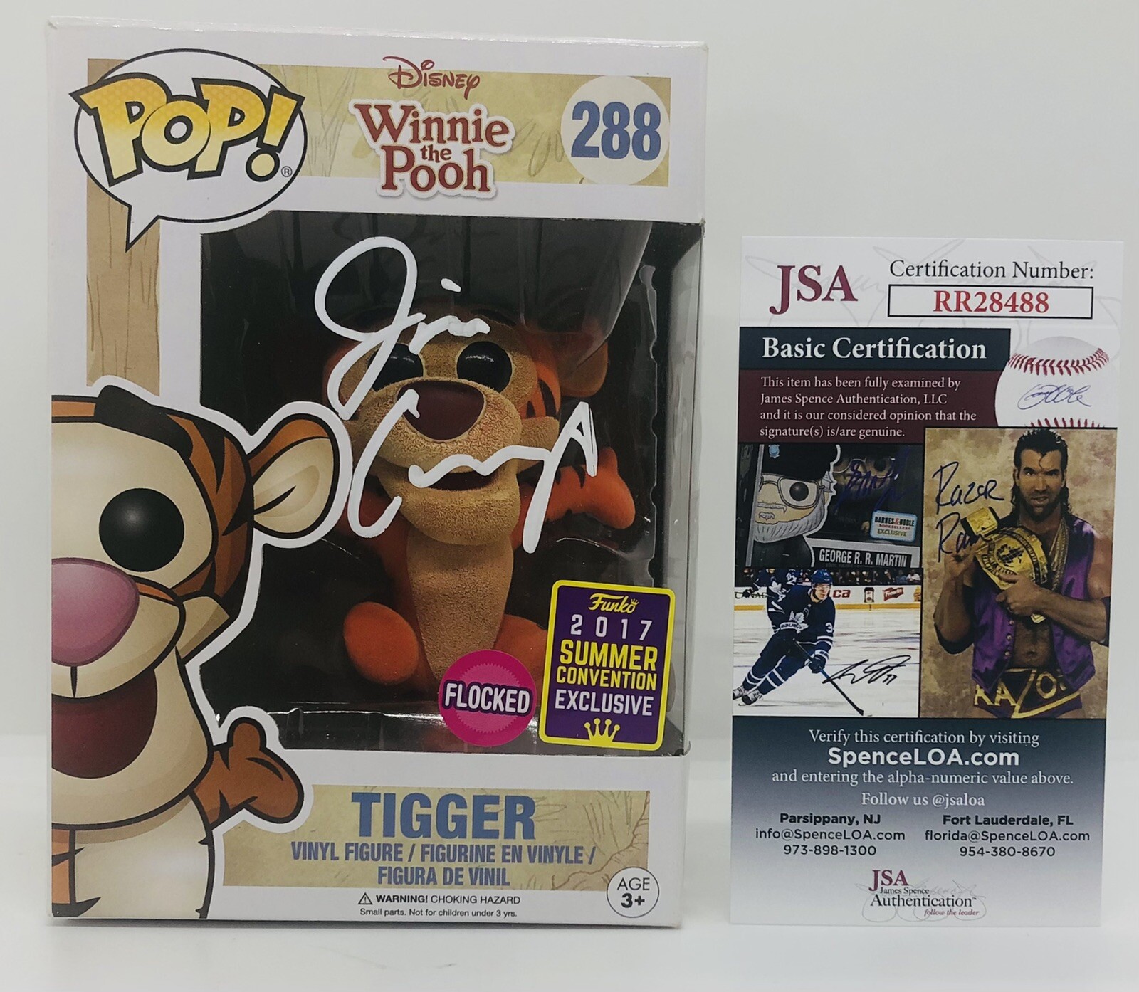 JIM CUMMINGS SIGNED TIGGER POP FUNKO FIGURE WINNIE THE POOH SDCC 2017 JSA COA