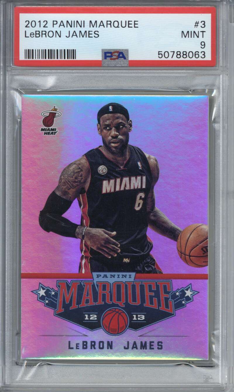 2012 Panini Marquee 3 LeBron James PSA 9