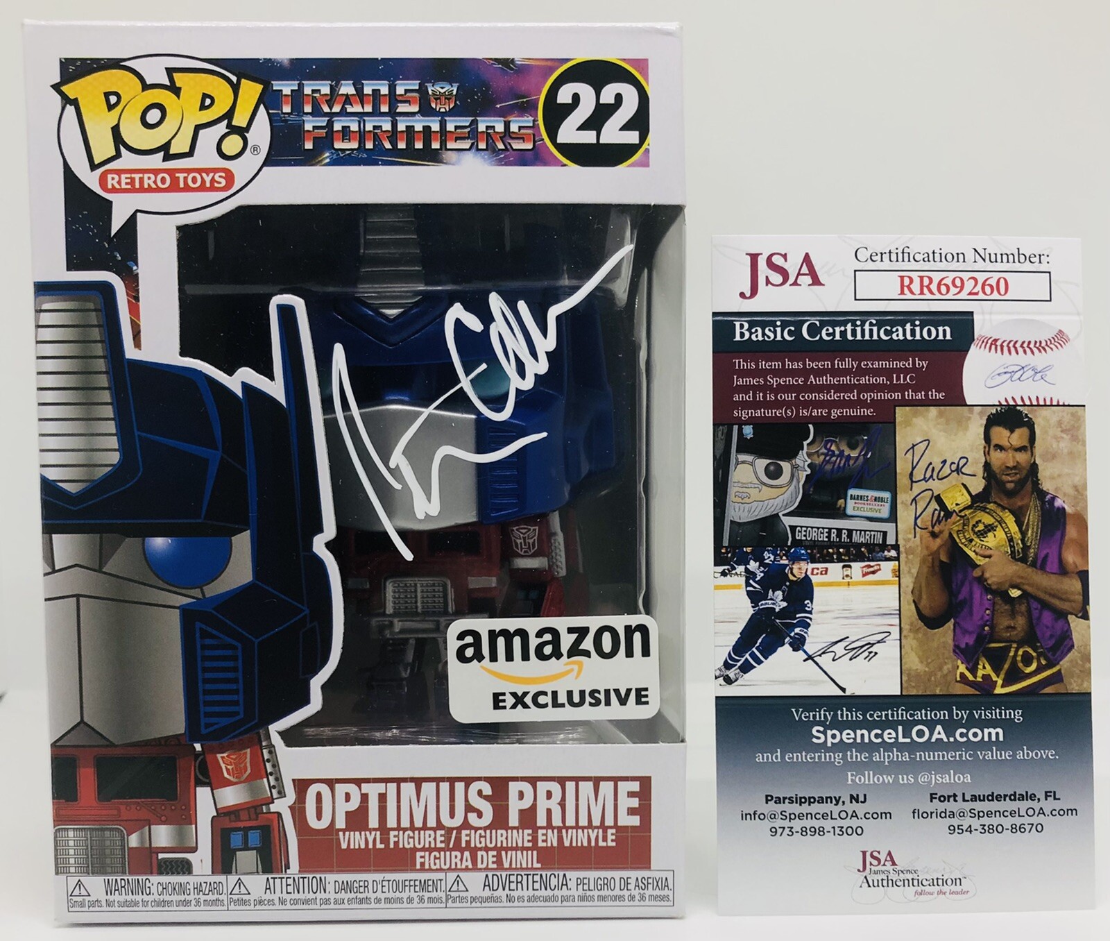 PETER CULLEN SIGNED OPTIMUS PRIME POP FUNKO FIGURE TRANSFORMERS PROOF JSA COA