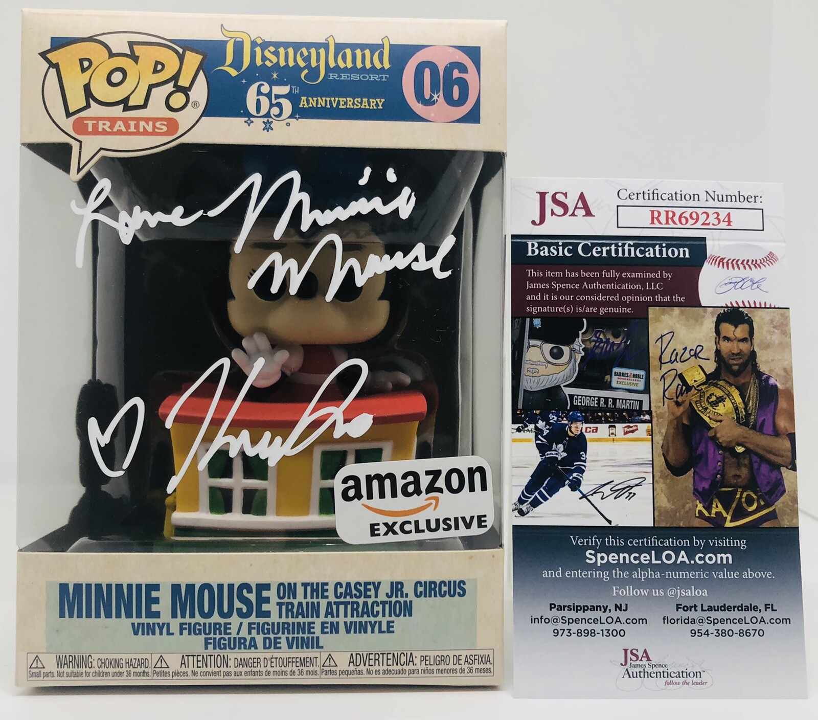 KAITLYN ROBROCK SIGNED MINNIE MOUSE POP FUNKO FIGURE DISNEYLAND TRAIN JSA COA