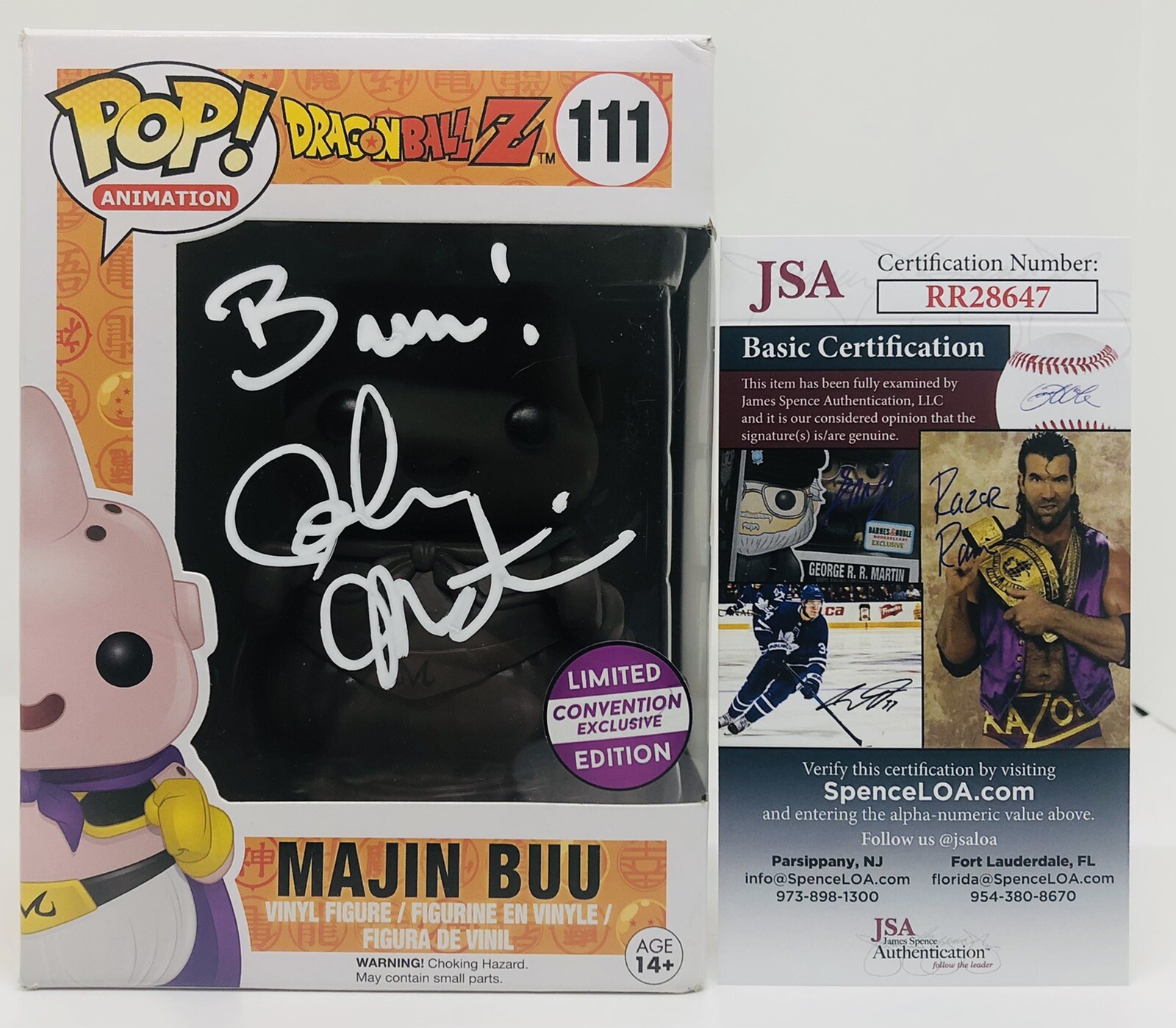 JOSH MARTIN SIGNED MAJIN BUU POP FUNKO FIGURE DRAGON BALL Z PROOF JSA COA