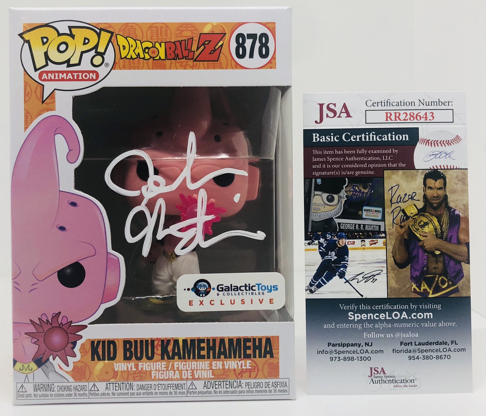 JOSH MARTIN SIGNED MAJIN BUU KAMEHAMEHA POP FUNKO FIGURE DRAGON BALL Z JSA COA