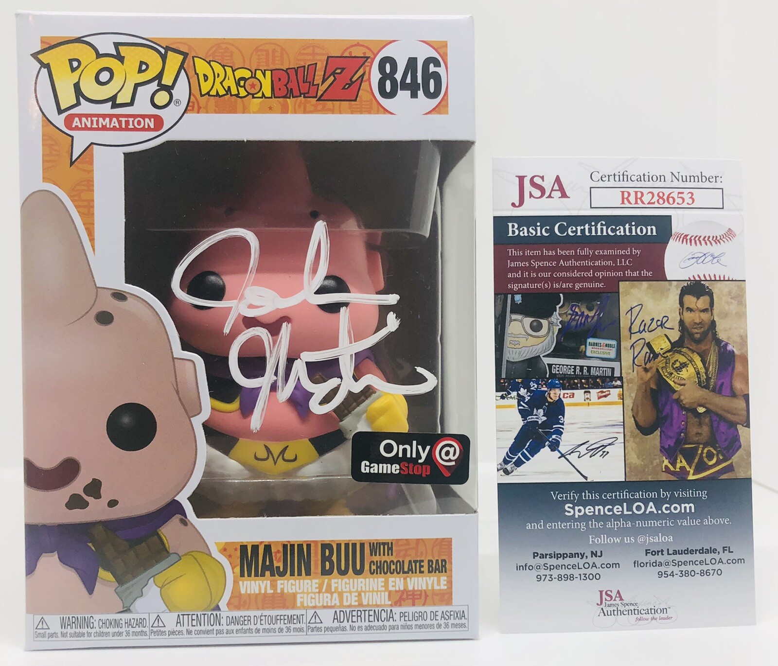 JOSH MARTIN SIGNED MAJIN BUU CHOCOLATE BARS POP FUNKO FIGURE DRAGON BALL Z JSA