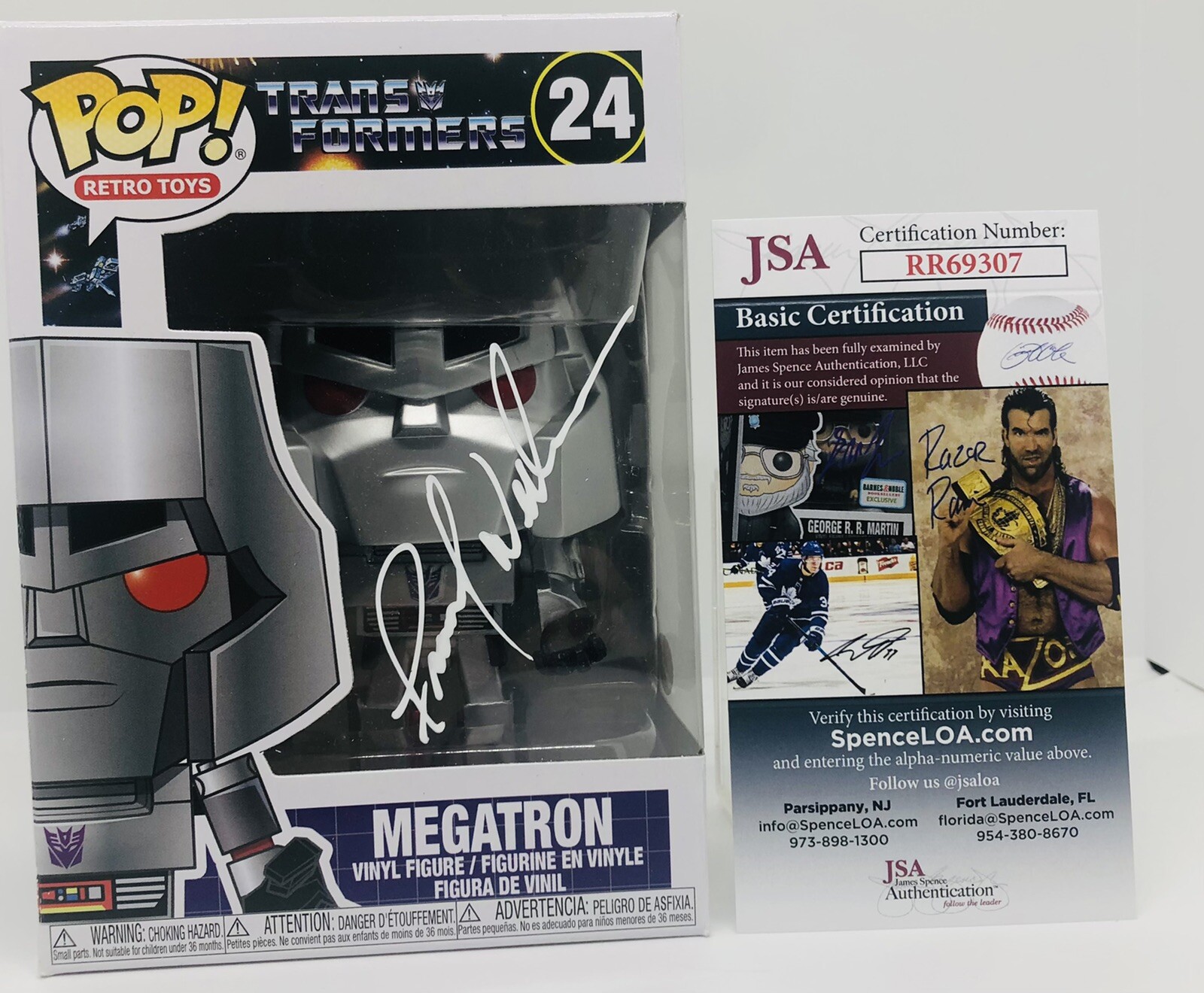 FRANK WELKER SIGNED MEGATRON POP FUNKO FIGURE TRANSFORMERS PROOF JSA COA