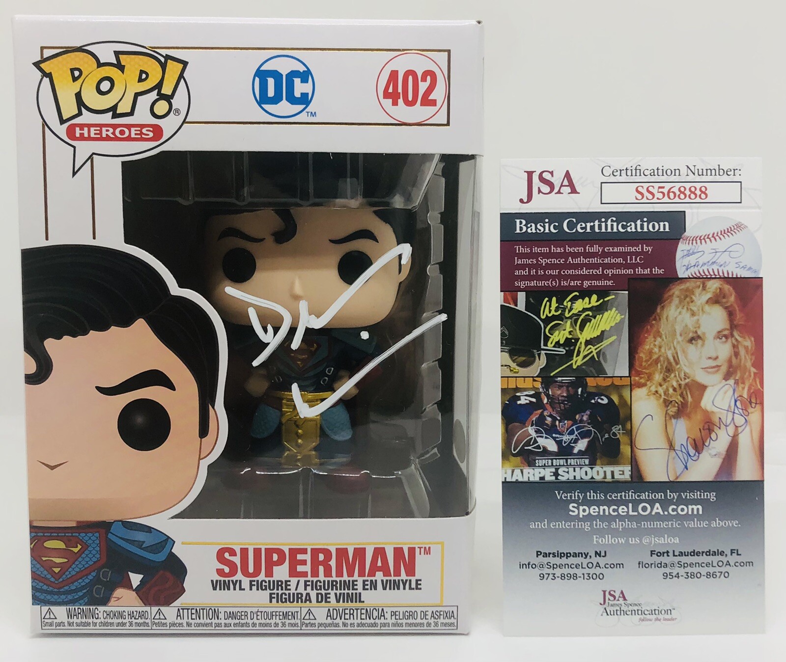 DEAN CAIN SIGNED SUPERMAN POP FUNKO FIGURE DC LOIS AND CLARK PROOF JSA COA