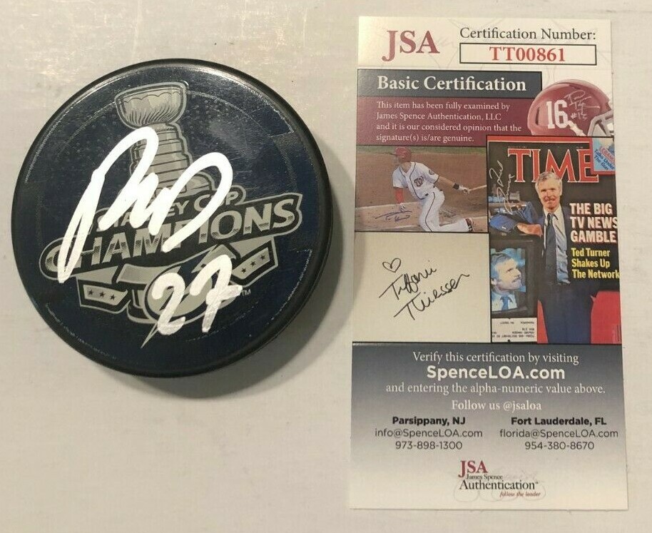 RYAN MCDONAGH SIGNED 2020 STANLEY CUP PUCK W/ CASE TAMPA BAY LIGHTNING JSA COA