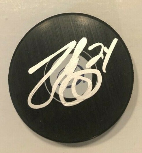 ZACH BOGOSIAN SIGNED TAMPA BAY LIGHTNING HOCKEY PUCK W/ CASE COA COLLECTIBLE MEMORABILIA