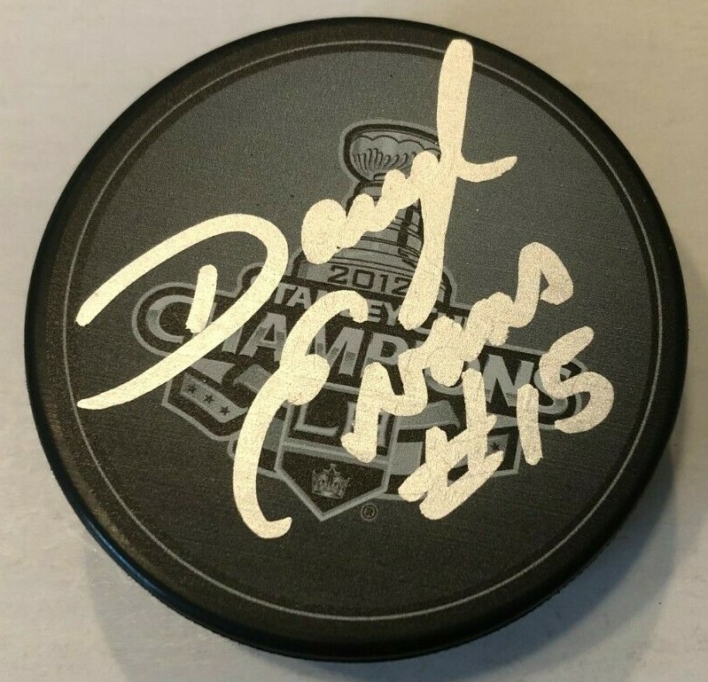 DARYL EVANS SIGNED LOS ANGELES KINGS 2012 STANLEY CUP HOCKEY PUCK W/ CASE COA