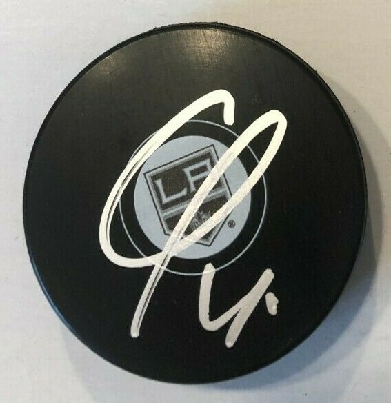CAL PETERSEN SIGNED LOS ANGELES KINGS HOCKEY PUCK W/ CASE COA