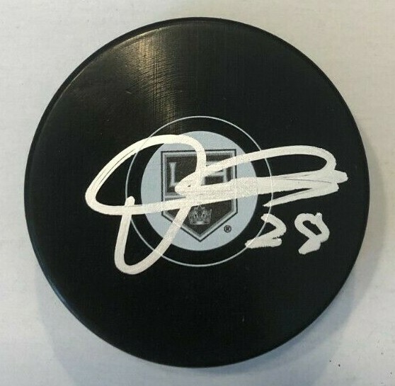 JARET ANDERSON-DOLAN SIGNED LOS ANGELES KINGS HOCKEY PUCK W/ CASE COA