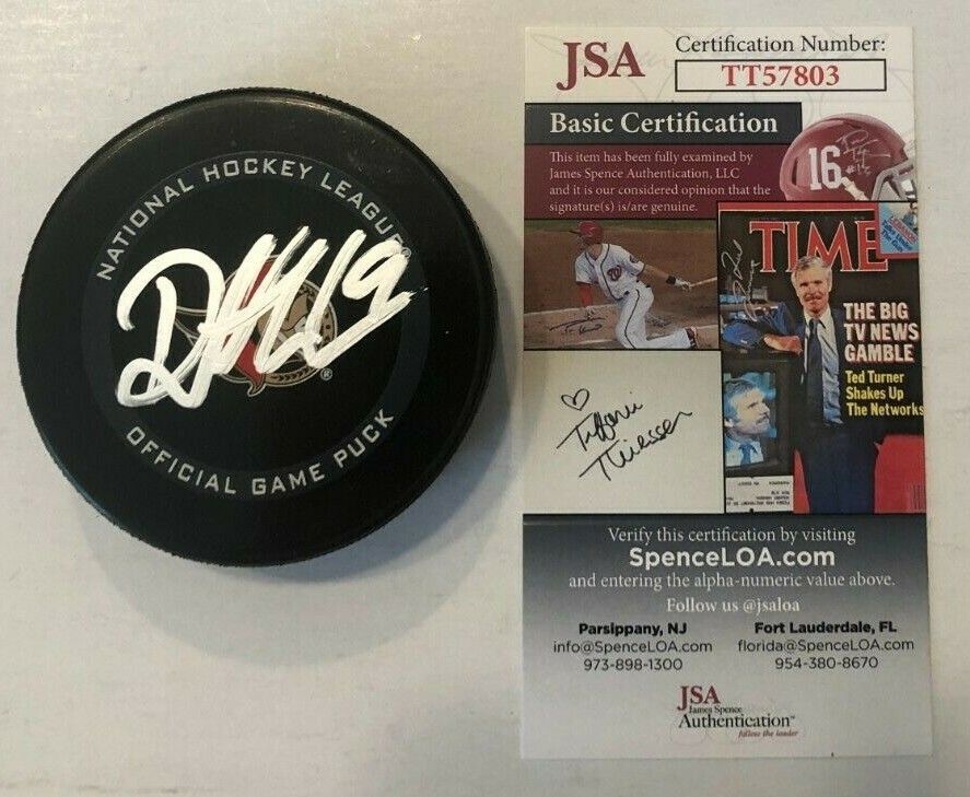 DRAKE BATHERSON SIGNED OTTAWA SENATORS OFFICIAL GAME HOCKEY PUCK W/ CASE JSA COA