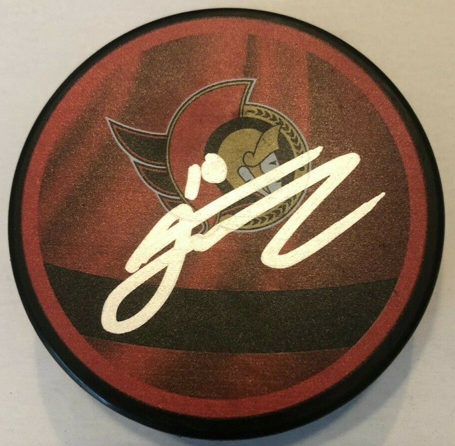 ALEX FORMENTON SIGNED OTTAWA SENATORS HOCKEY PUCK W/ CASE COA