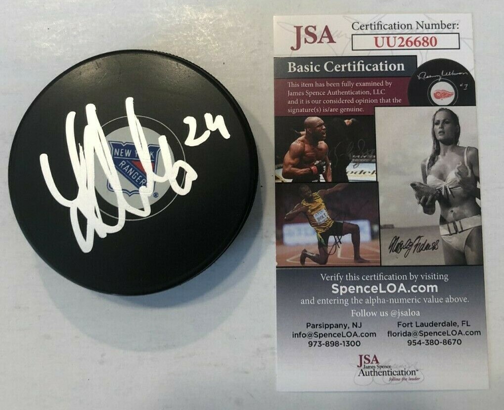 KAAPO KAKKO SIGNED NEW YORK RANGERS HOCKEY PUCK W/ CASE JSA COA