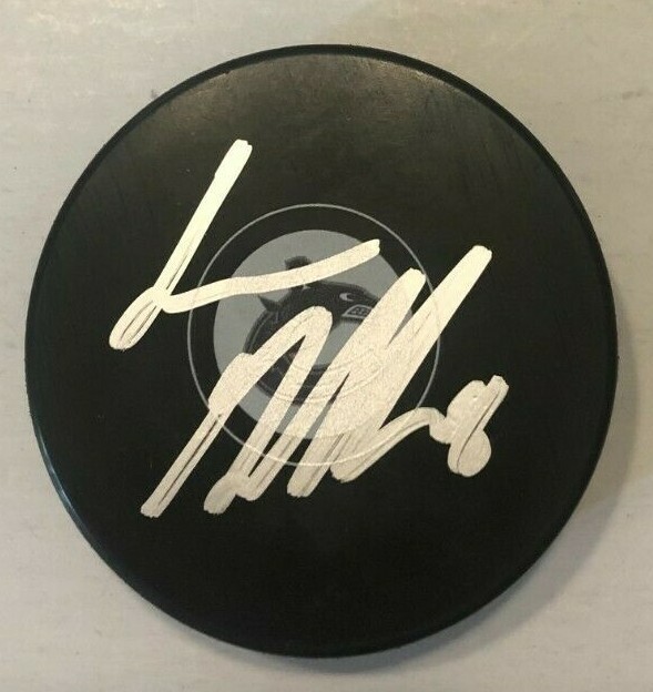 CONOR GARLAND SIGNED VANCOUVER CANUCKS HOCKEY PUCK W/ CASE COA