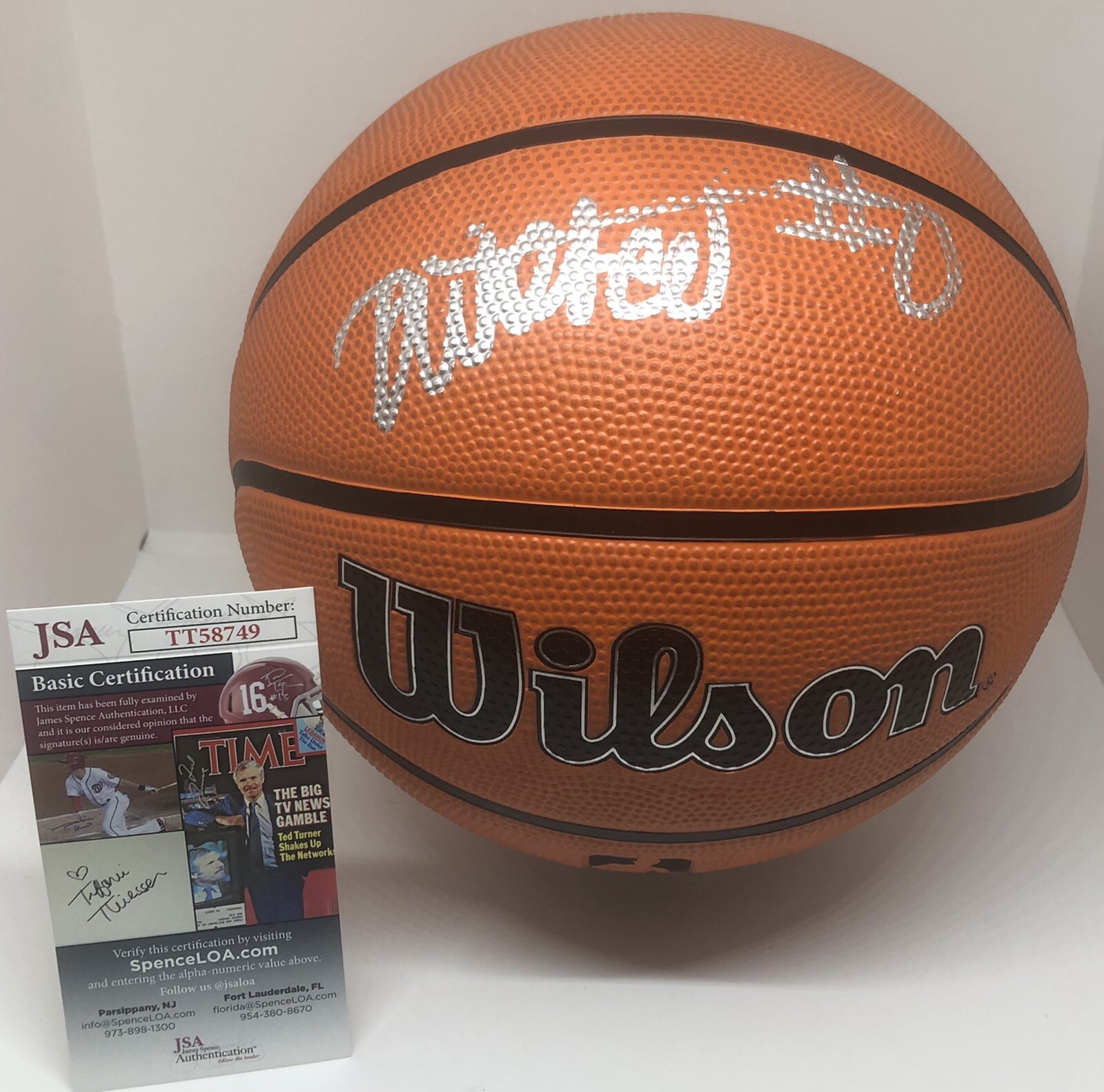 DARIQ WHITEHEAD SIGNED WILSON NBA BASKETBALL DUKE BROOKLYN NETS JSA COA