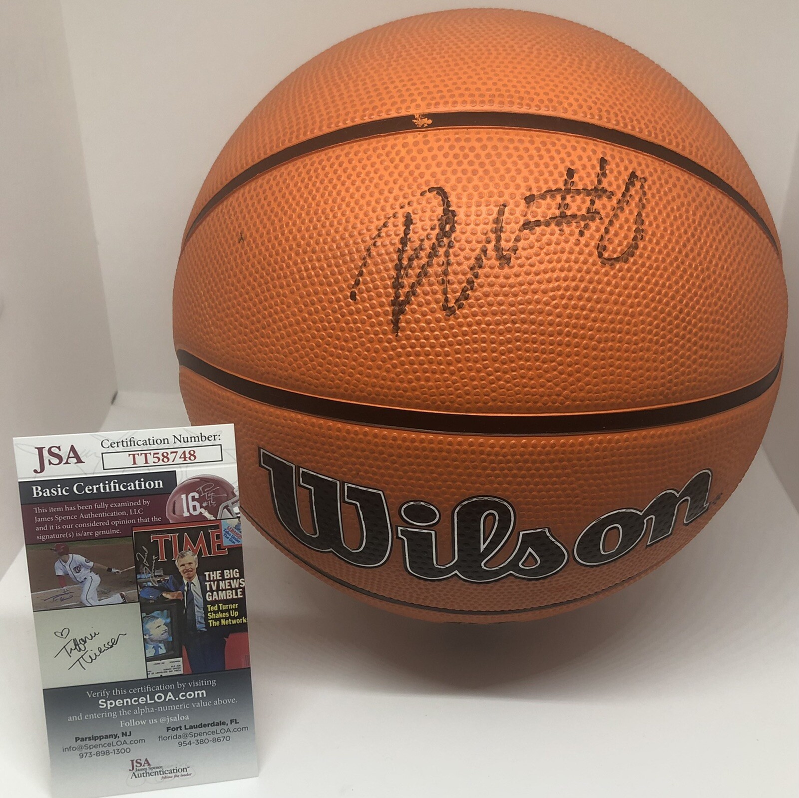 DARIQ WHITEHEAD SIGNED WILSON NBA BASKETBALL DUKE BROOKLYN NETS JSA COA