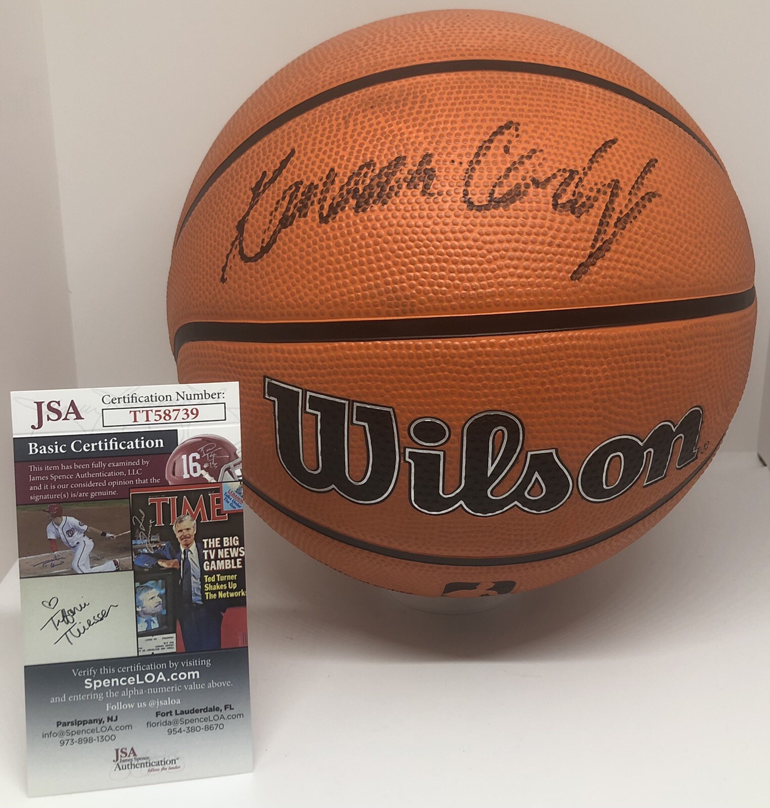 KANAAN CARLYLE SIGNED WILSON NBA BASKETBALL STANFORD UNIVERSITY JSA COA