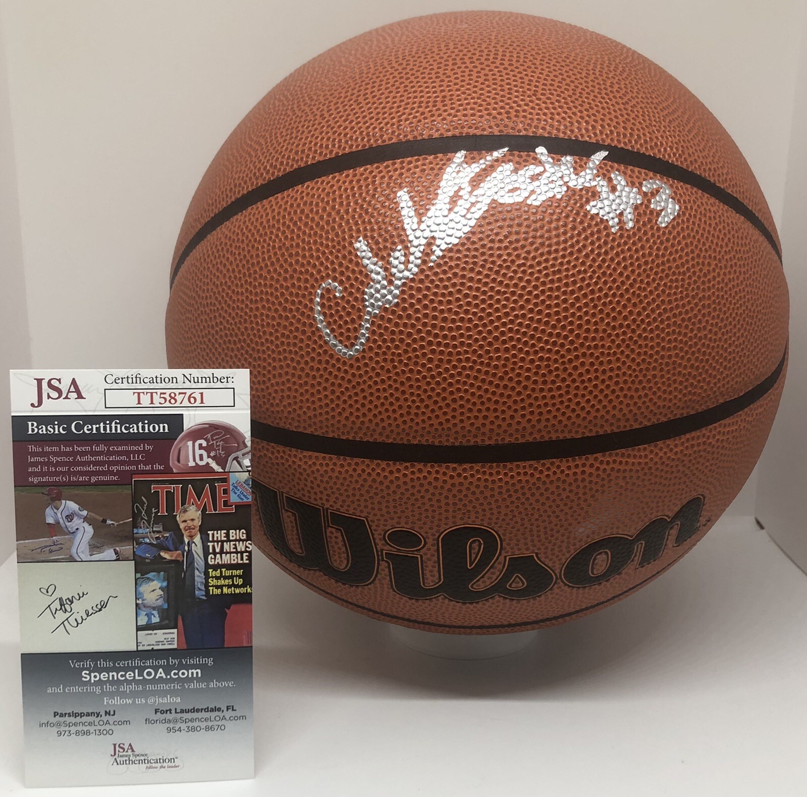 CALEB FOSTER SIGNED WILSON NBA BASKETBALL DUKE UNIVERSITY JSA COA