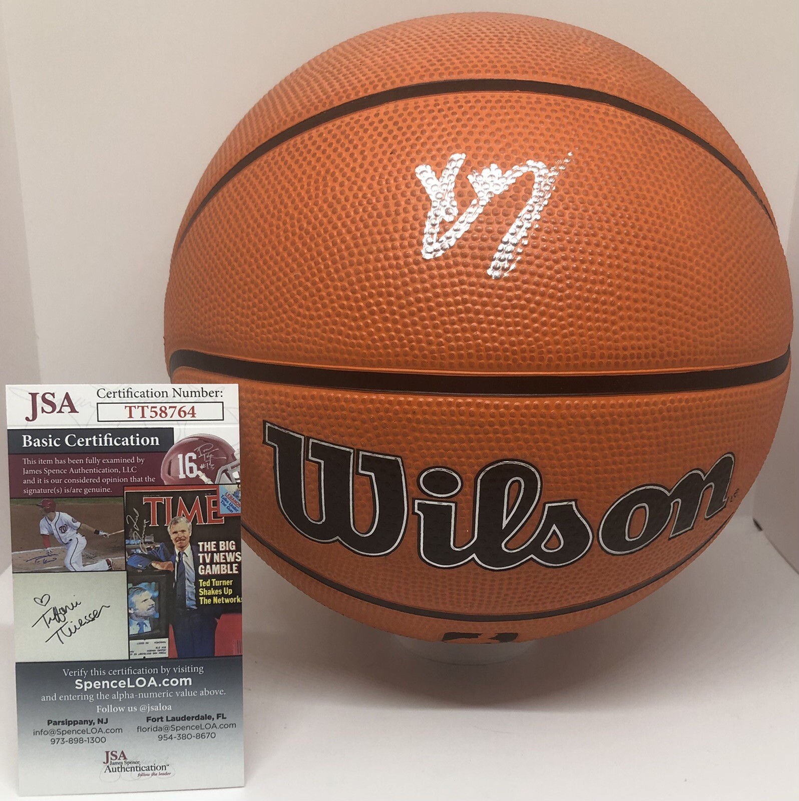 KYLAN BOSWELL SIGNED WILSON NBA BASKETBALL ILLINOIS FIGHTING ILLINI JSA COA
