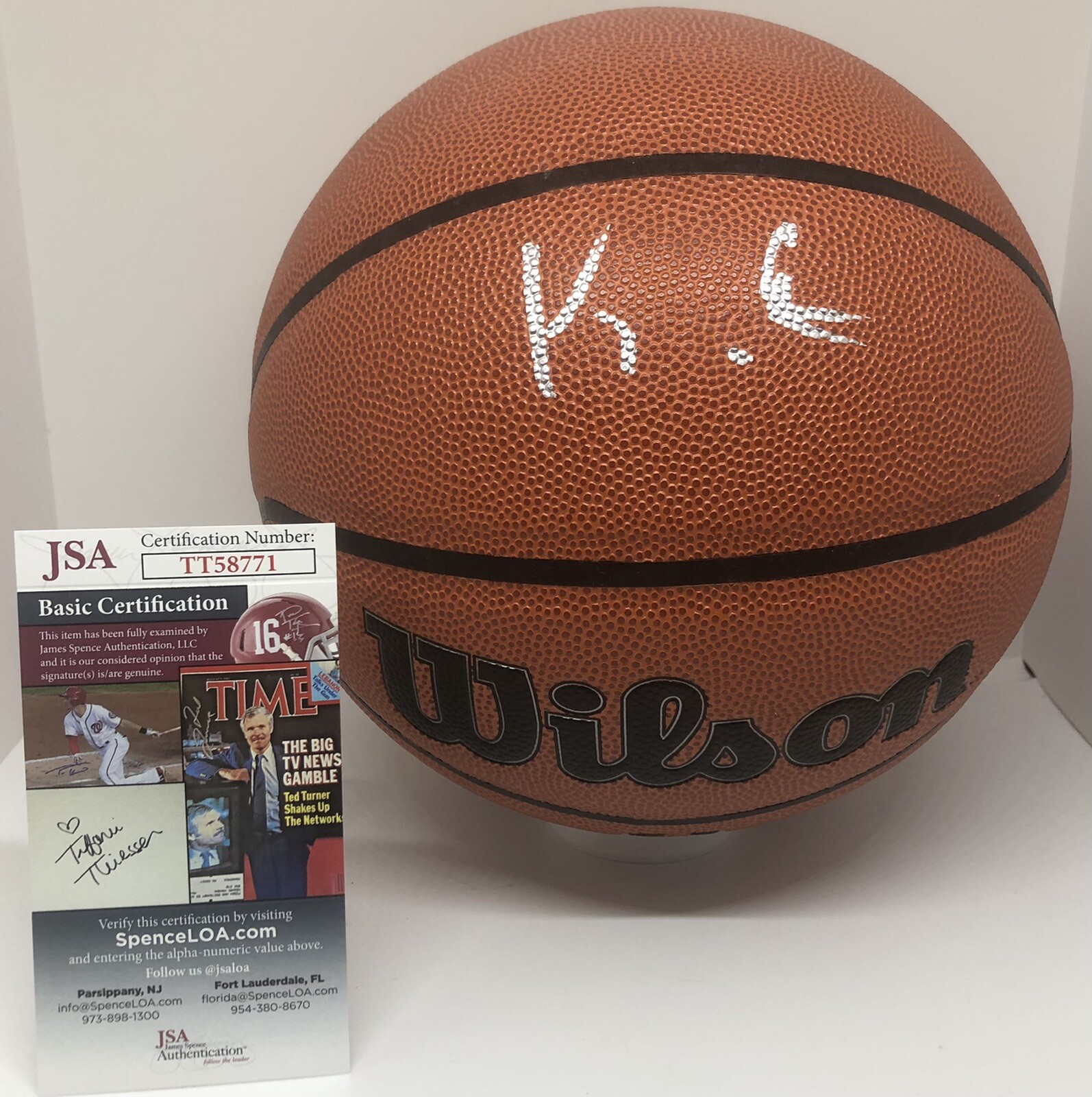 KWAME KJ EVANS JR SIGNED WILSON NBA BASKETBALL FUTURE STAR JSA COA