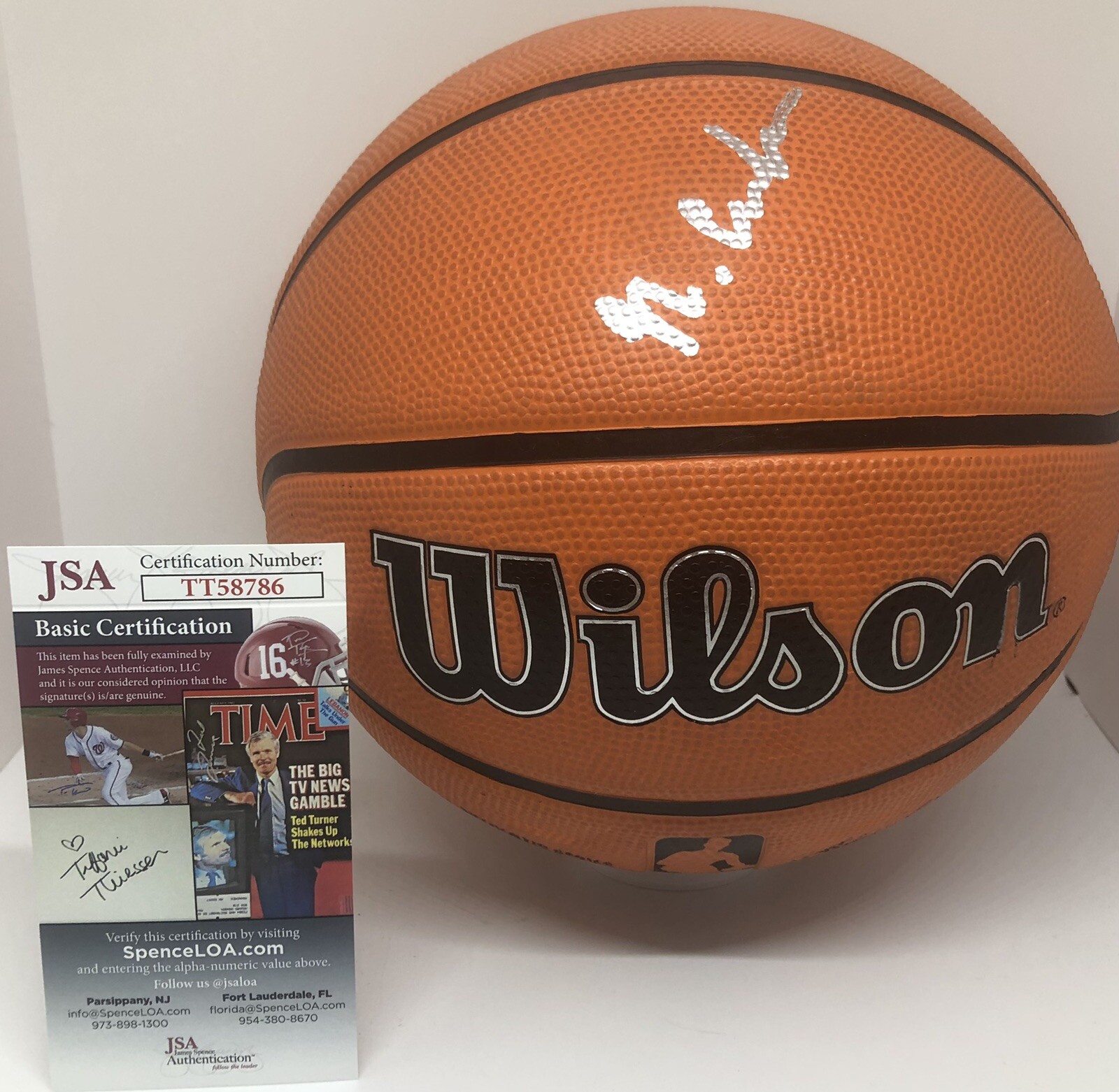 NAAS CUNNINGHAM SIGNED WILSON NBA BASKETBALL NAASIR ALABAMA CRIMSON TIDE JSA COA