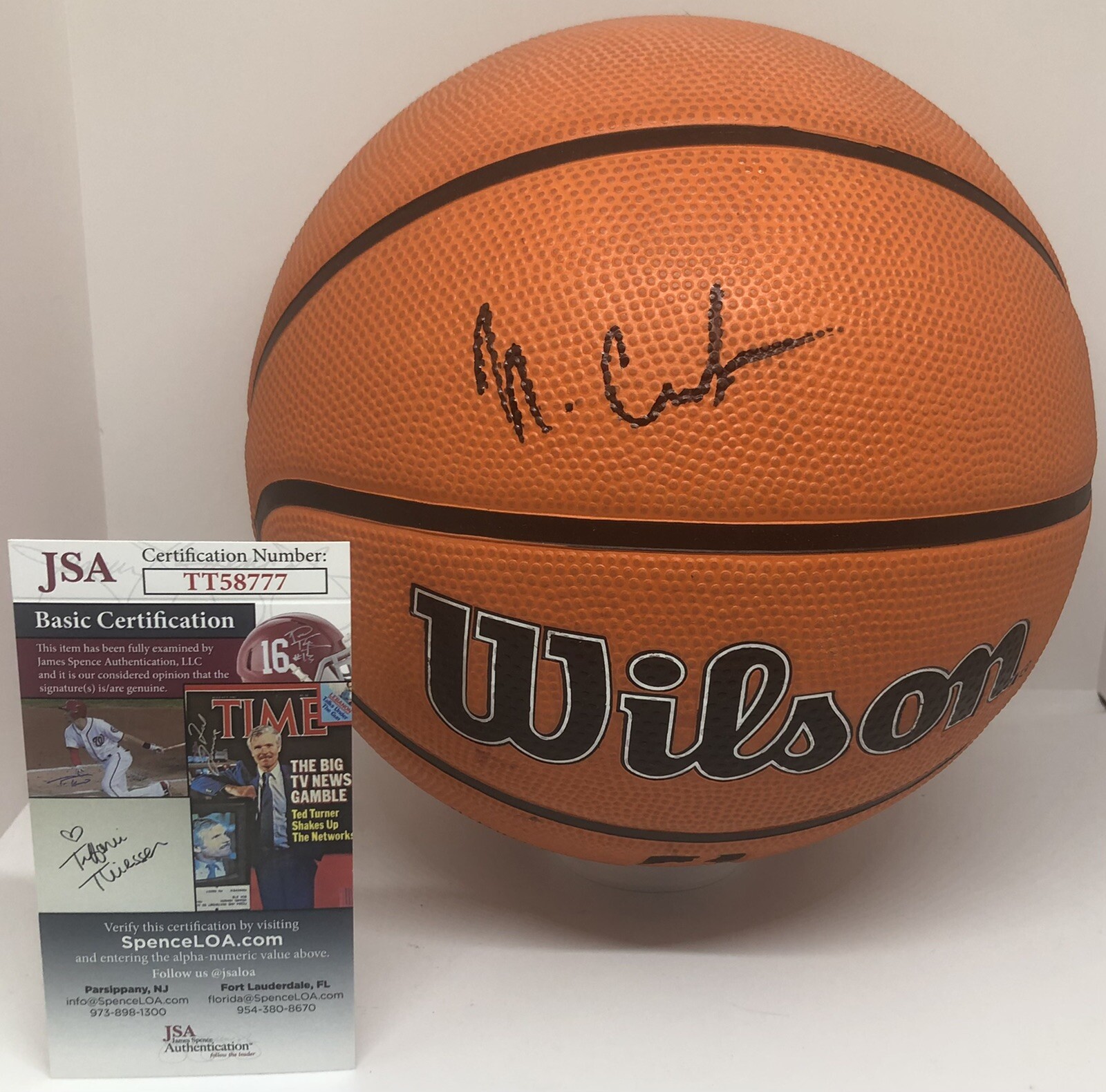 NAAS CUNNINGHAM SIGNED WILSON NBA BASKETBALL NAASIR ALABAMA CRIMSON TIDE JSA COA