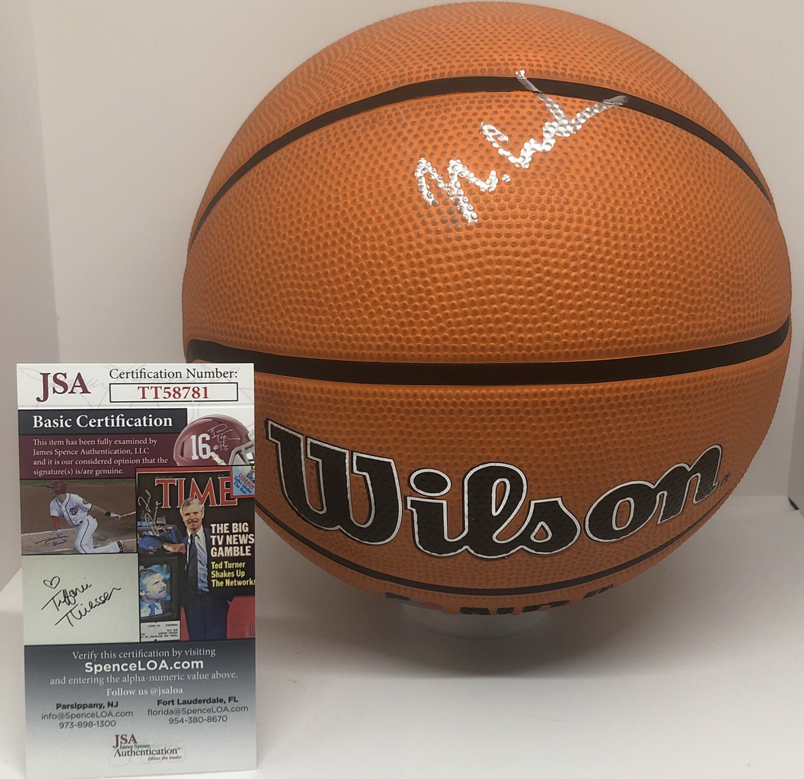 NAAS CUNNINGHAM SIGNED WILSON NBA BASKETBALL NAASIR ALABAMA CRIMSON TIDE JSA COA
