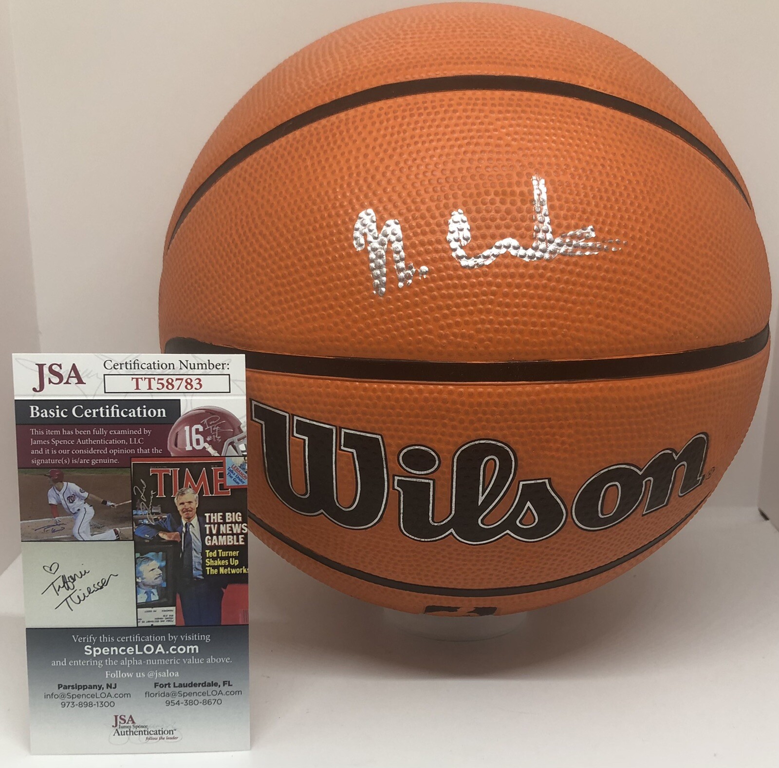 NAAS CUNNINGHAM SIGNED WILSON NBA BASKETBALL NAASIR ALABAMA CRIMSON TIDE JSA COA