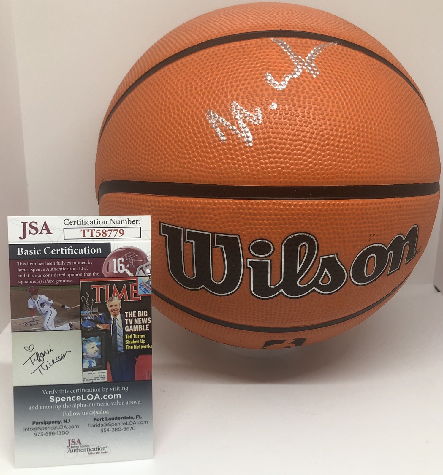 NAAS CUNNINGHAM SIGNED WILSON NBA BASKETBALL NAASIR ALABAMA CRIMSON TIDE JSA COA