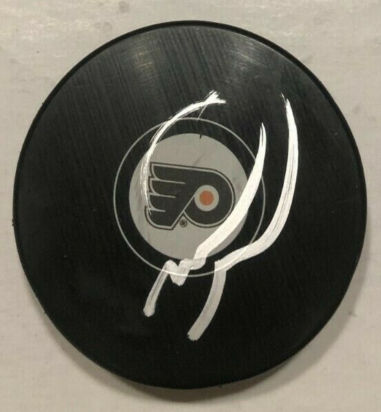 MARK RECCHI SIGNED PHILADELPHIA FLYERS HOCKEY PUCK W/ CASE COA