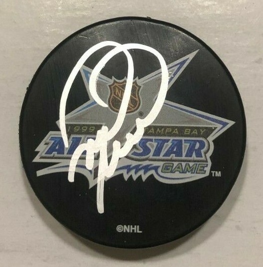 MARK RECCHI SIGNED 1999 NHL ALL STAR HOCKEY PUCK W/ CASE MONTREAL CANADIENS COA