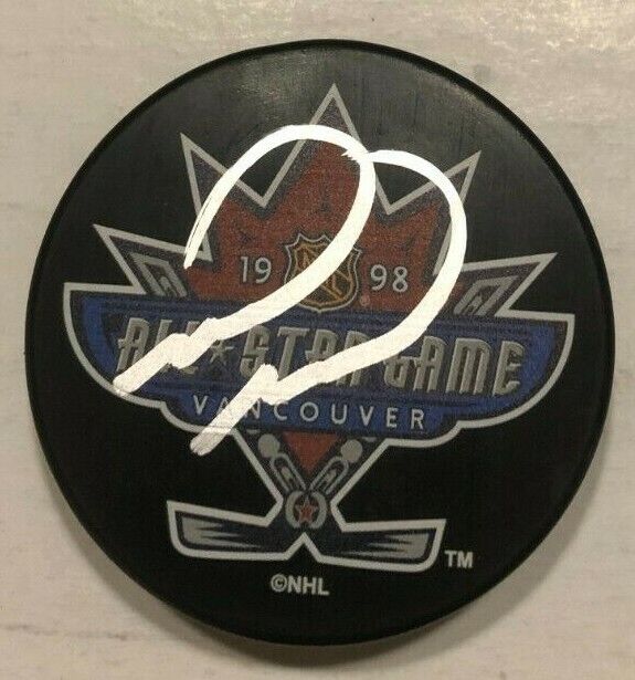 MARK RECCHI SIGNED 1998 NHL ALL STAR HOCKEY PUCK W/ CASE MONTREAL CANADIENS COA