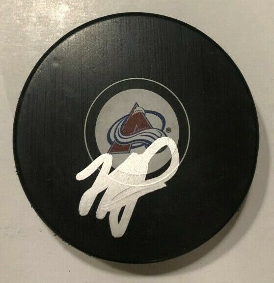 MIKE RICCI SIGNED COLORADO AVALANCHE HOCKEY PUCK W/ CASE COA