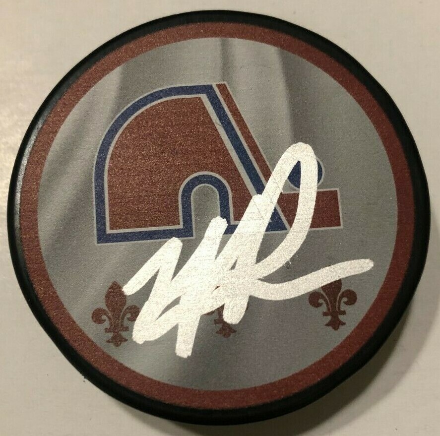 MIKE RICCI SIGNED QUEBEC NORDIQUES HOCKEY PUCK W/ CASE COLORADO AVALANCHE COA