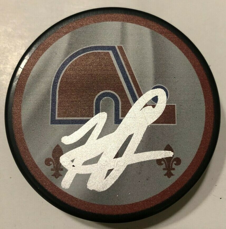 MIKE RICCI SIGNED QUEBEC NORDIQUES HOCKEY PUCK W/ CASE COLORADO AVALANCHE COA