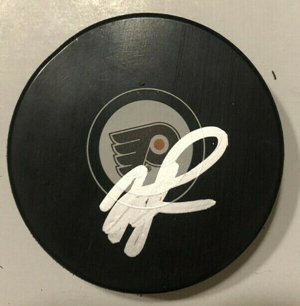 MIKE RICCI SIGNED PHILADELPHIA FLYERS HOCKEY PUCK W/ CASE COA