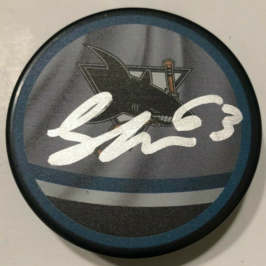JEFFREY VIEL SIGNED SAN JOSE SHARKS HOCKEY PUCK W/ CASE COA