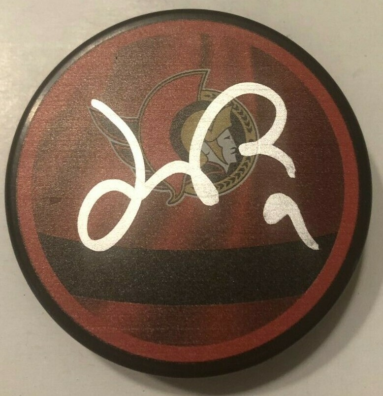 JOSH NORRIS SIGNED OTTAWA SENATORS HOCKEY PUCK W/ CASE COA