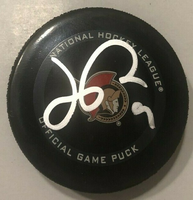 JOSH NORRIS SIGNED OTTAWA SENATORS OFFICIAL GAME HOCKEY PUCK W/ CASE COA