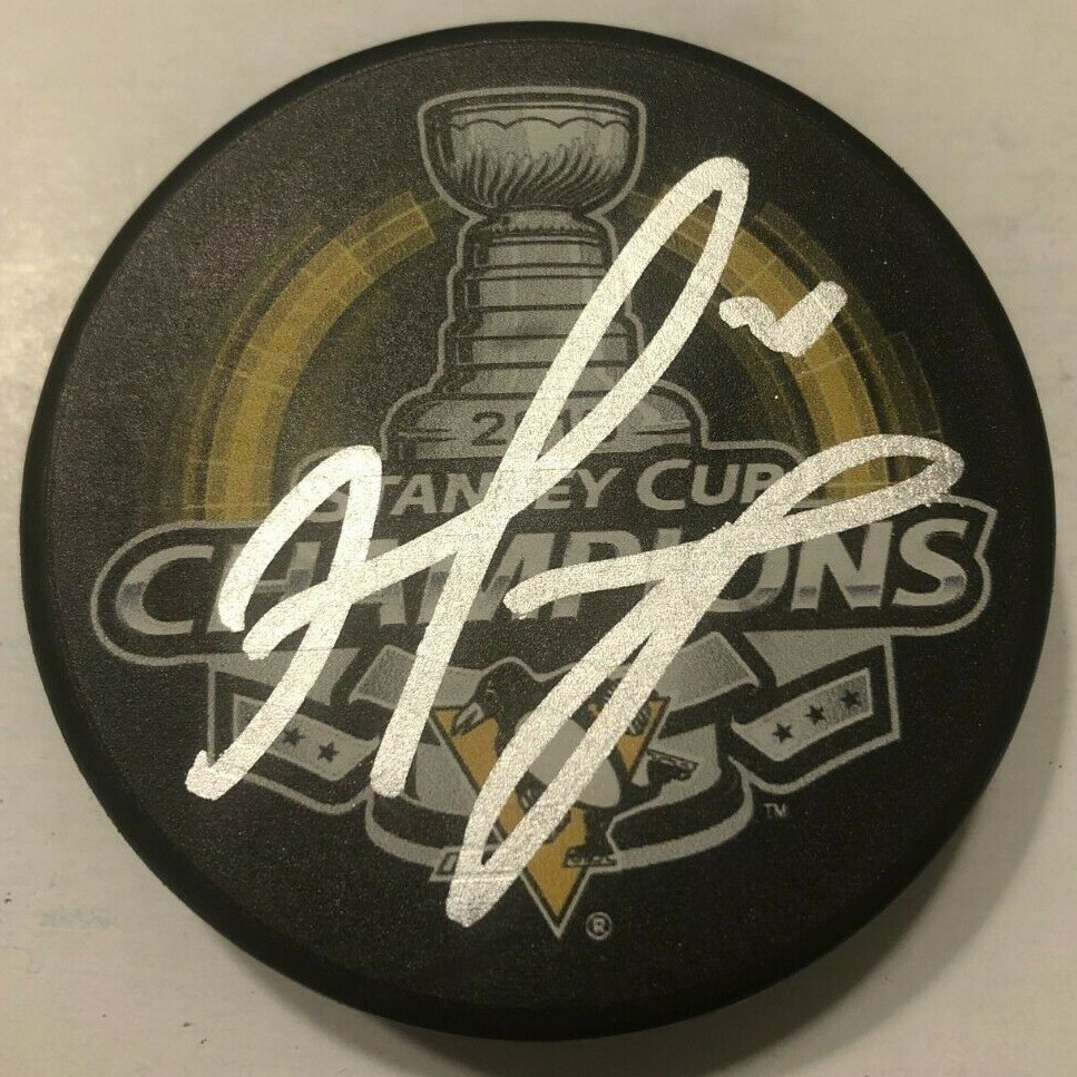 MATT MURRAY SIGNED 2016 STANLEY CUP HOCKEY PUCK W/ CASE PITTSBURGH PENGUINS COA